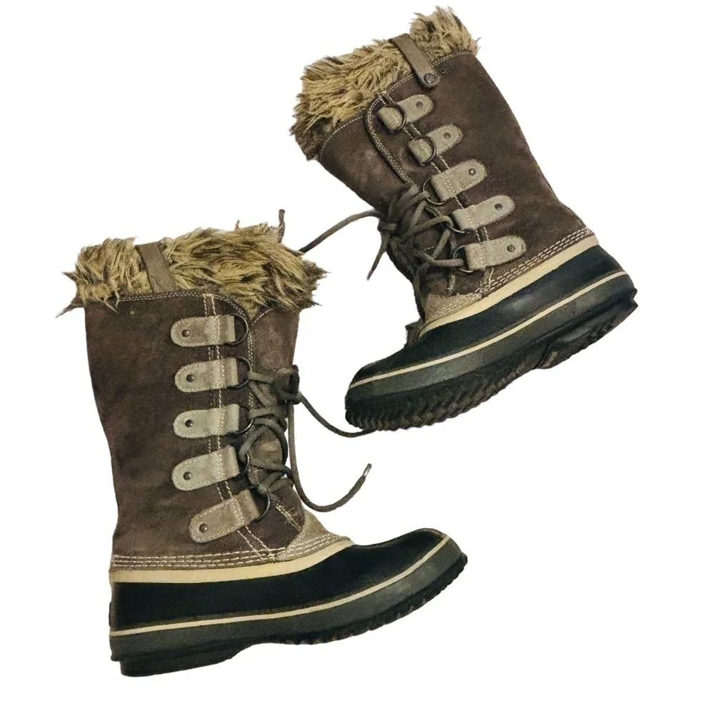 Sorel Joan of The Arctic Brown Winter boots Sz 7 - Picture 3 of 11
